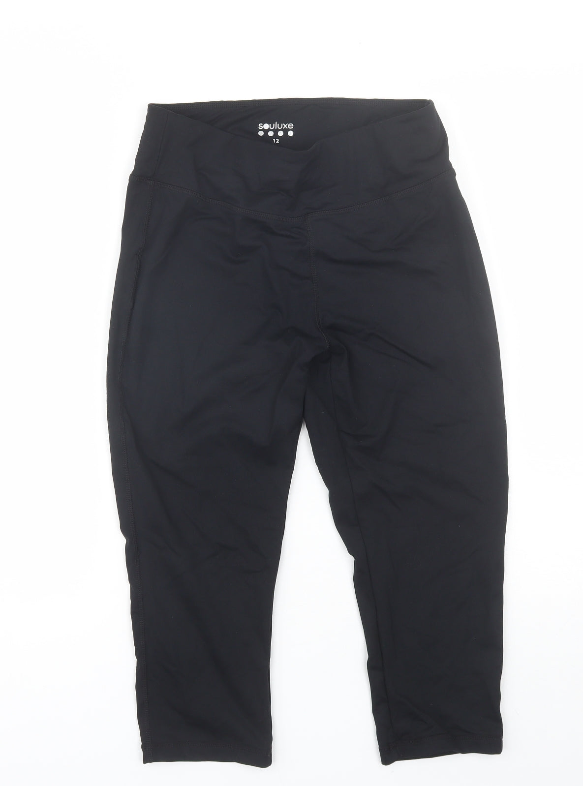 Souluxe Womens Black Polyamide Compression Shorts Size 12 L18 in Regul –  Preworn Ltd