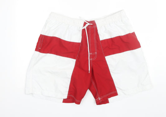 F&F Mens White  Polyester Bermuda Shorts Size 2XL L7 in Regular