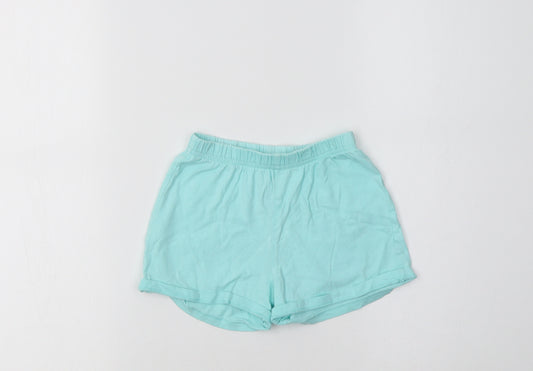 George Girls Green  Cotton Sweat Shorts Size 2-3 Years  Regular