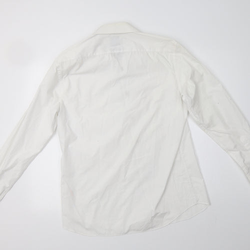 Matalan Mens White  Cotton  Dress Shirt Size 15.5 Collared