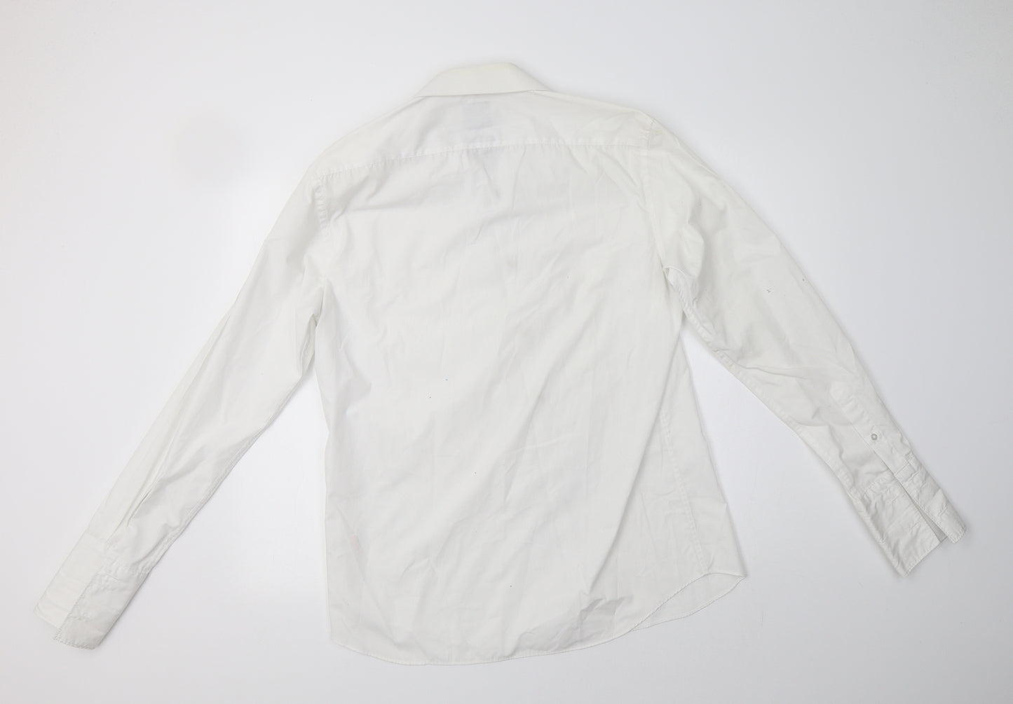 Matalan Mens White  Cotton  Dress Shirt Size 15.5 Collared