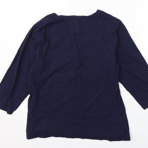 Primark Womens Blue  Cotton  Pyjama Top Size M