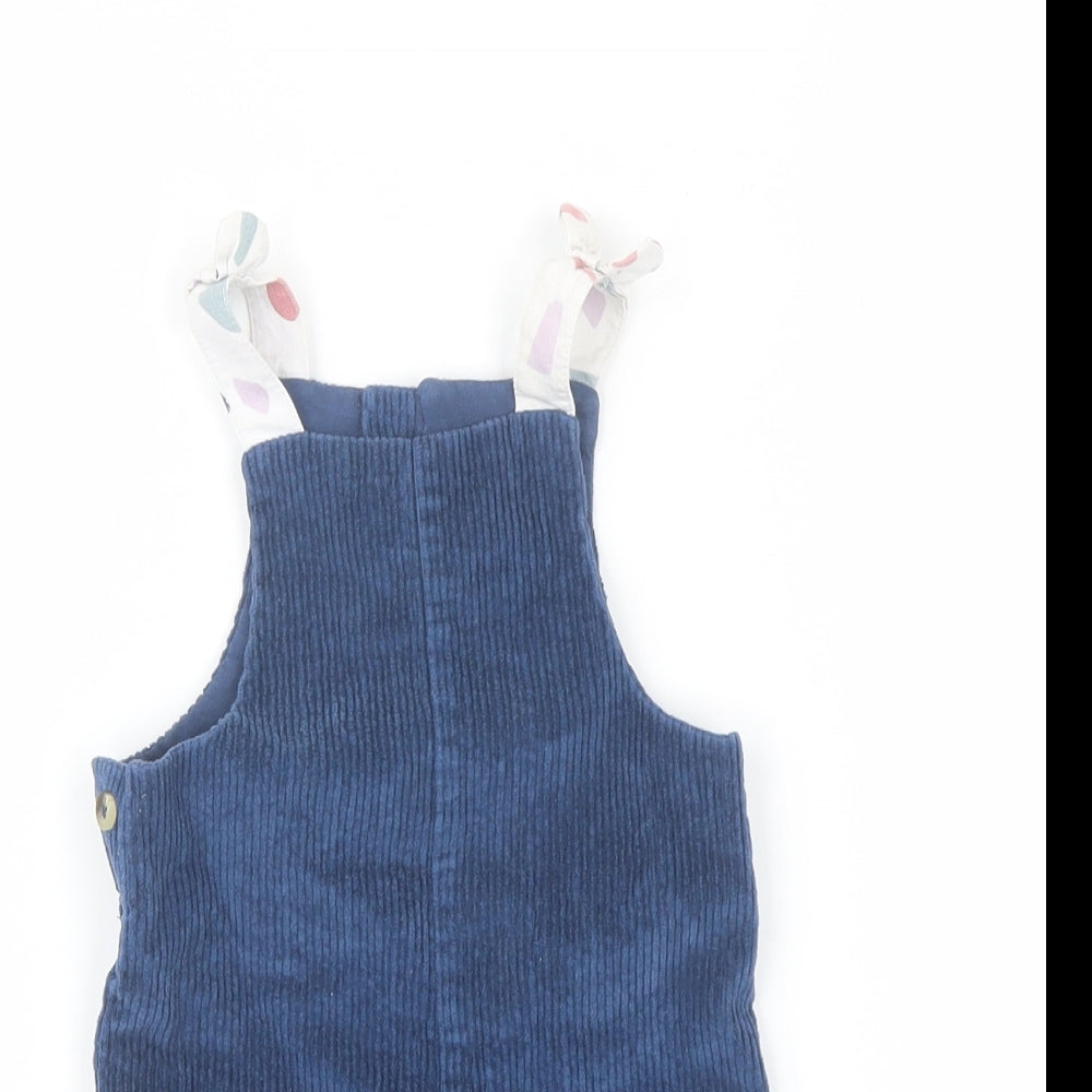 Marks and Spencer Baby Blue  Cotton Dungaree One-Piece Size 0-3 Months