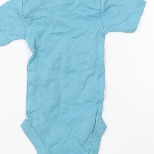 Lily & Dane Boys Blue  Cotton Babygrow One-Piece Size 0-3 Months