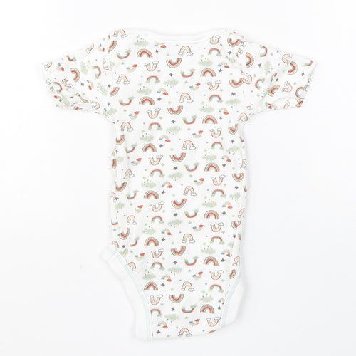 Lily & Dan Baby White  Cotton Babygrow One-Piece Size 0-3 Months