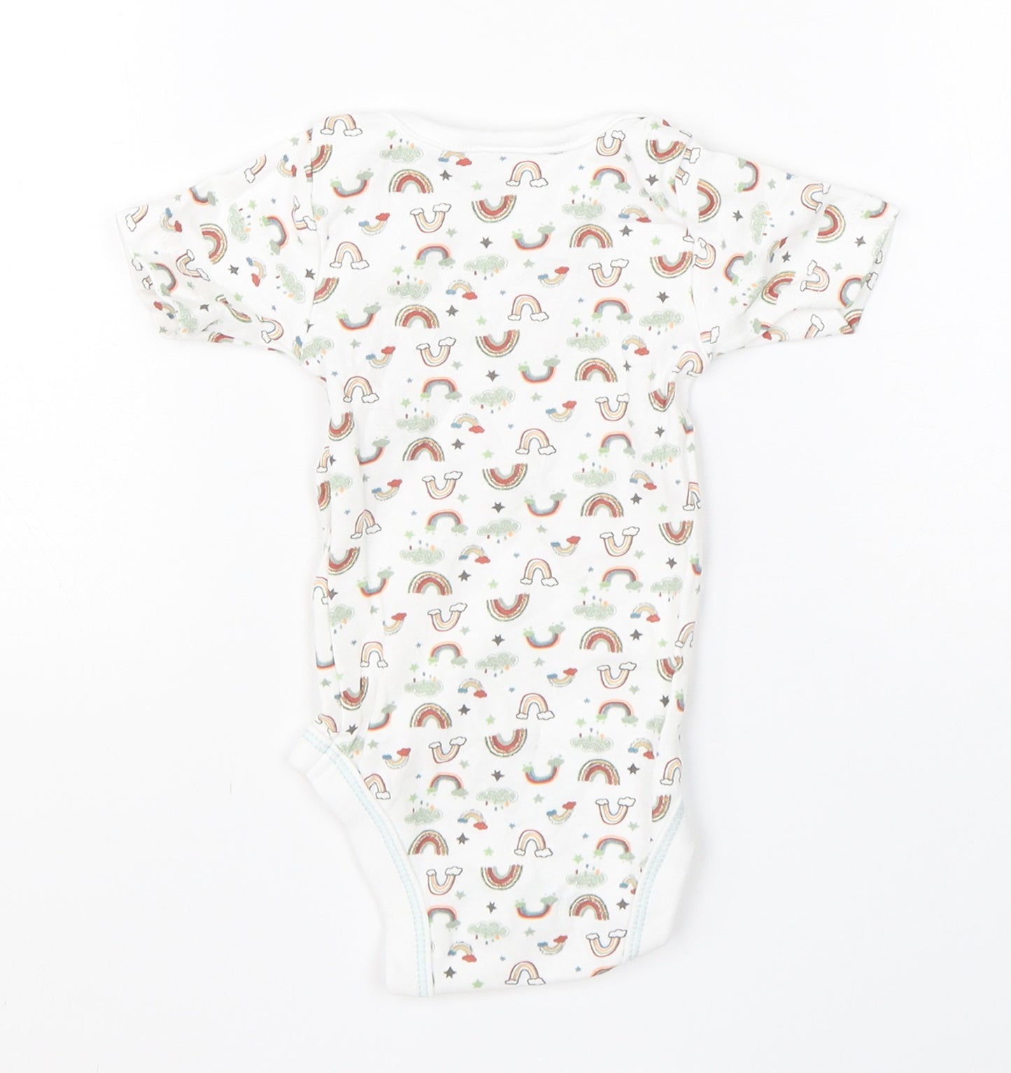 Lily & Dan Baby White  Cotton Babygrow One-Piece Size 0-3 Months