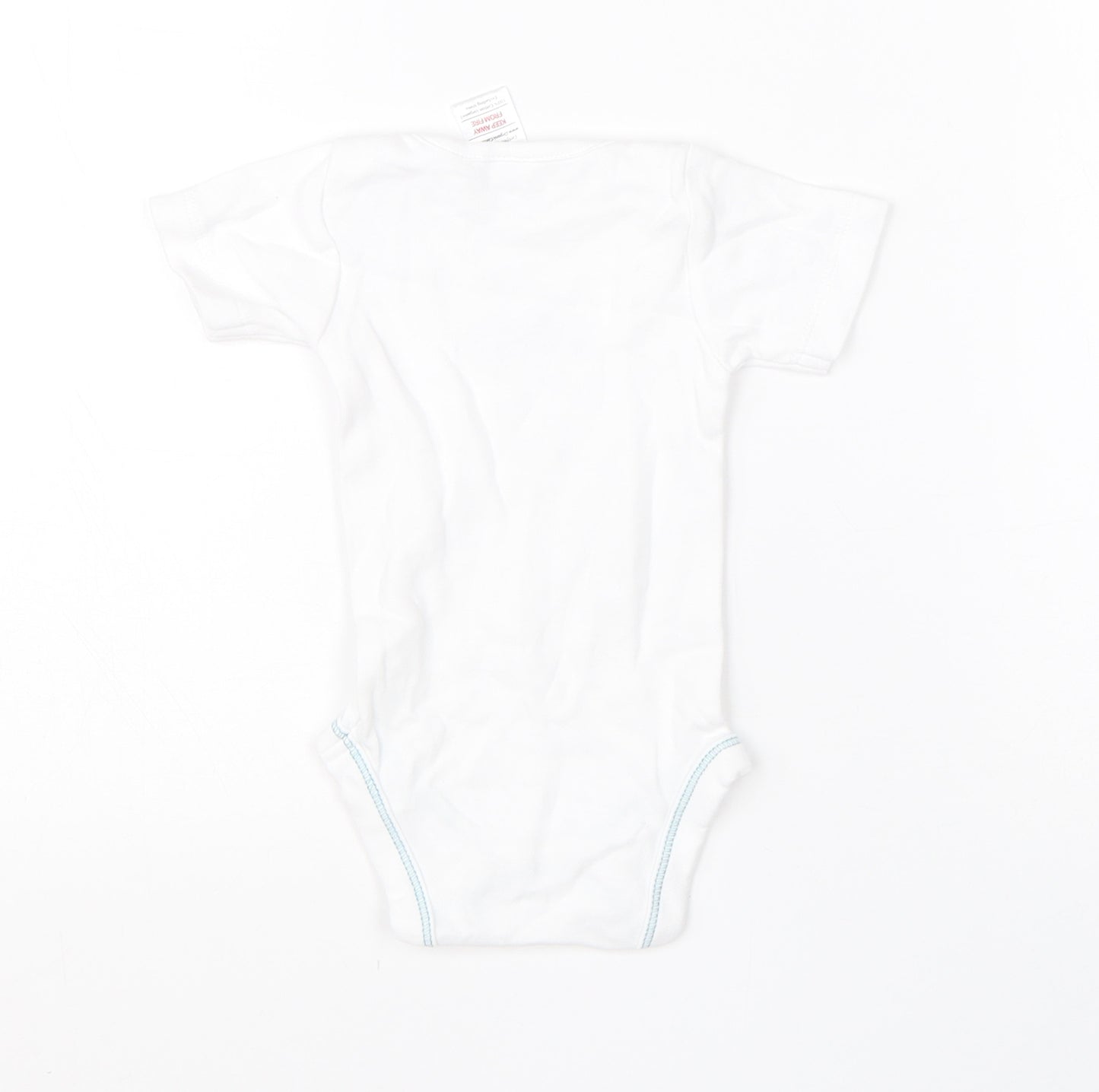 Lily & Dan Baby White  Cotton Babygrow One-Piece Size 0-3 Months