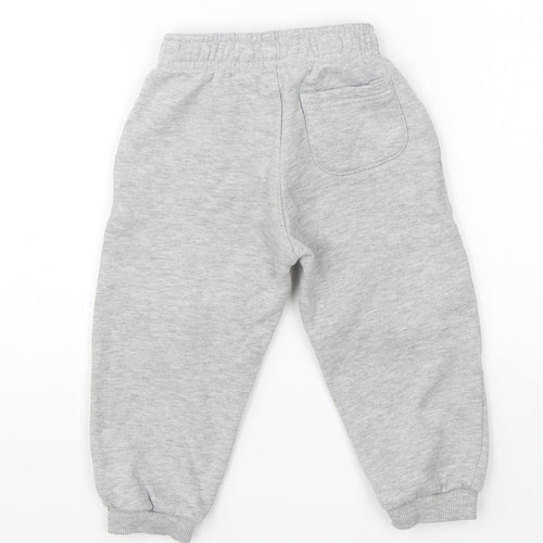 Rebel Boys Grey  Cotton Sweatpants Trousers Size 2-3 Years  Regular