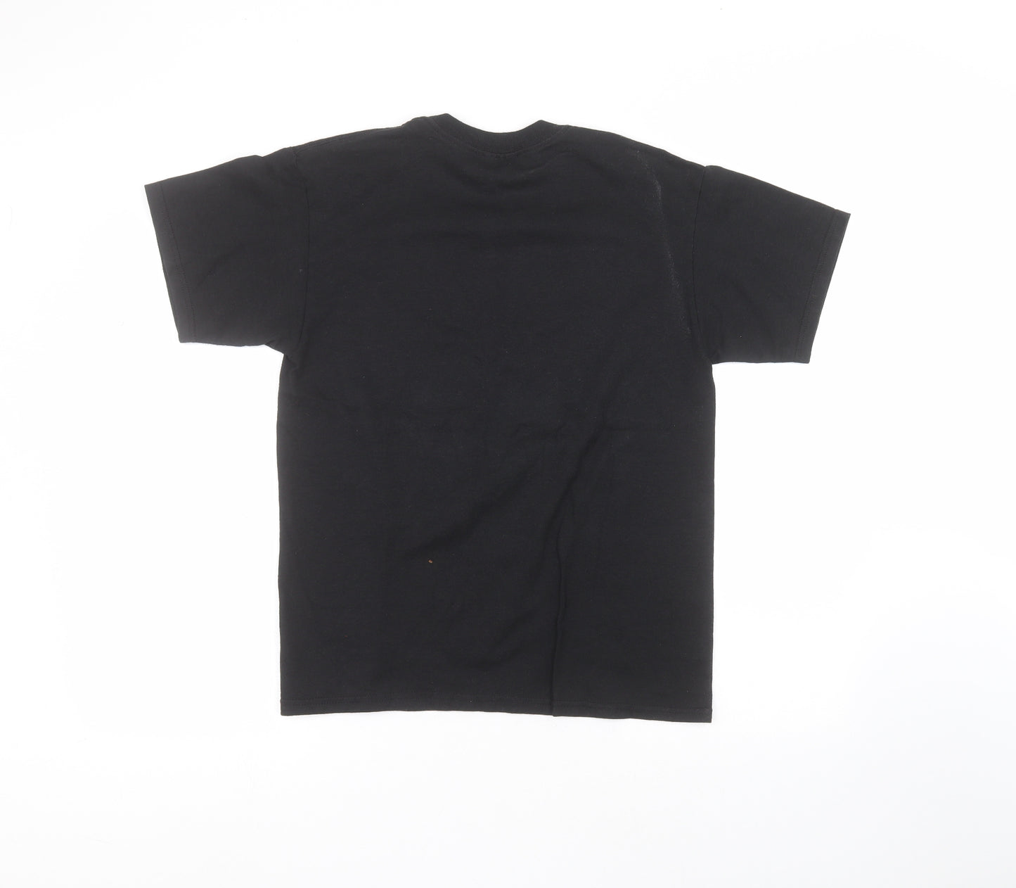 Hanes Womens Black  Cotton Basic T-Shirt Size S Round Neck