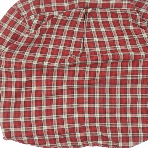 zantos Mens Red  Cotton  Dress Shirt Size M Collared