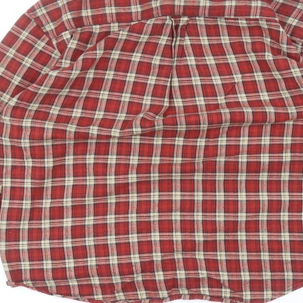 zantos Mens Red  Cotton  Dress Shirt Size M Collared