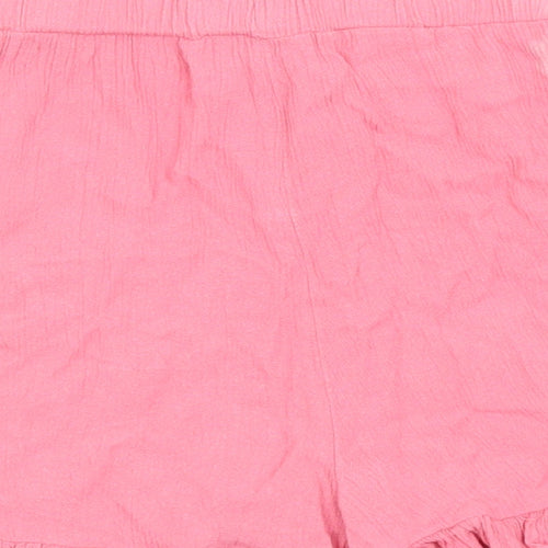 TU Girls Pink  Viscose Cargo Shorts Size 10 Years  Regular