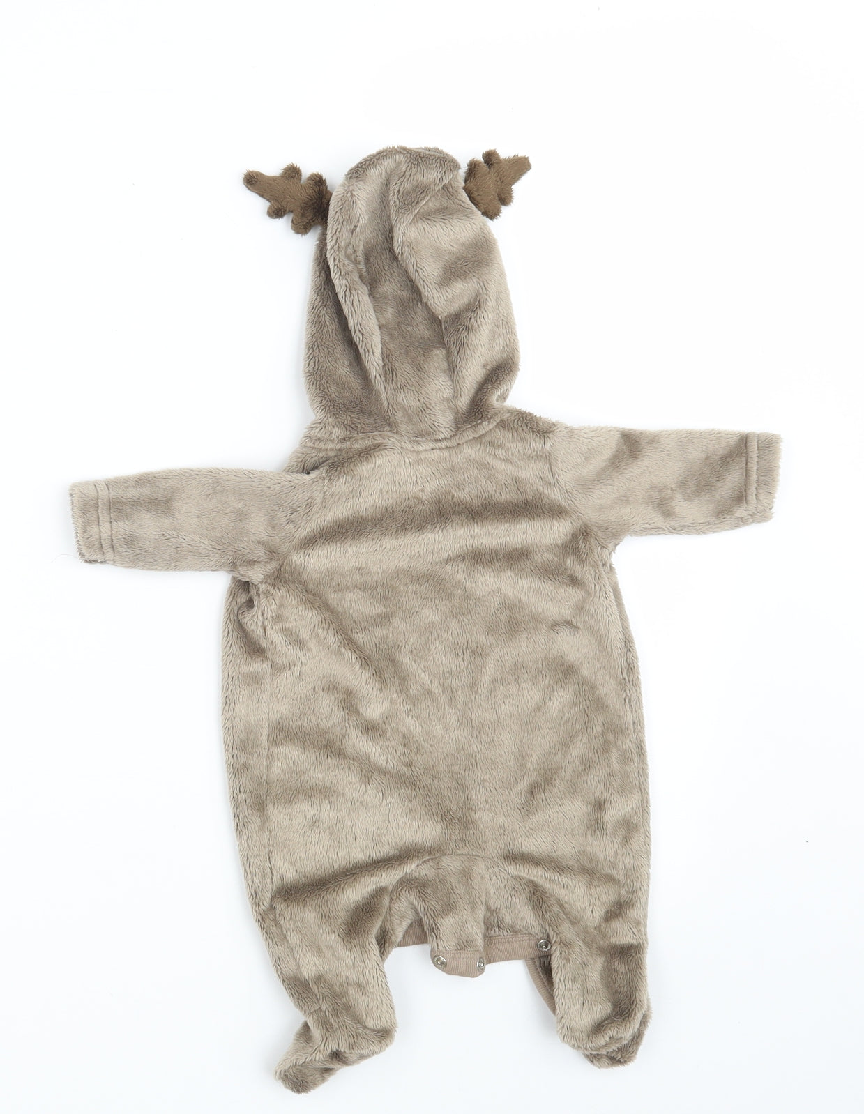 F&F Baby Brown Spotted 100% Polyester Babygrow One-Piece Size 0-3 Months  Button