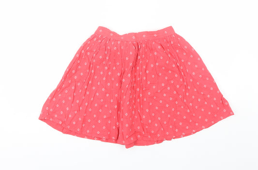 F&F Girls Red  Cotton A-Line Skirt Size 12-13 Years  Regular