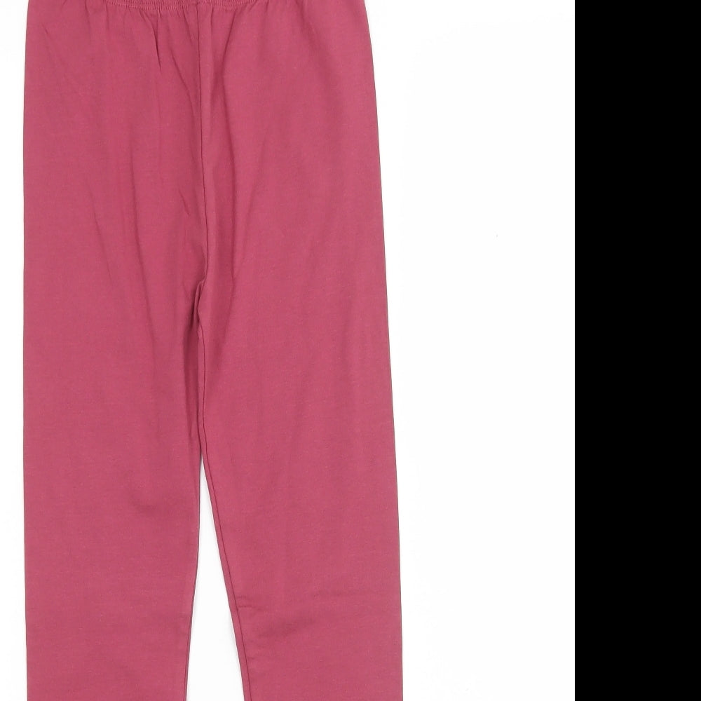 TU Girls Pink  Cotton Sweatpants Trousers Size 9 Months  Regular  - Leggings