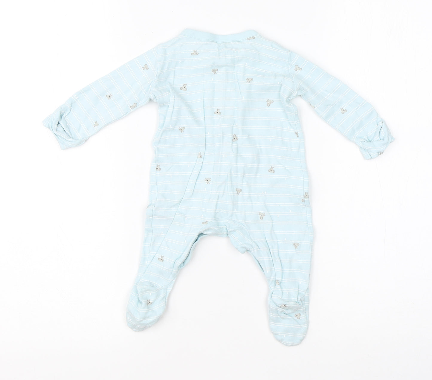 Mothercare Boys Blue  Cotton Babygrow One-Piece Size Newborn