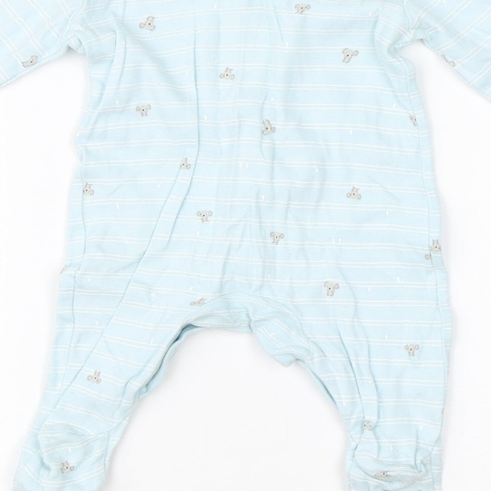 Mothercare Boys Blue  Cotton Babygrow One-Piece Size Newborn