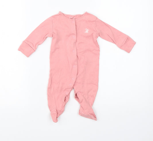 NEXT Girls Pink  Cotton Babygrow One-Piece Size 0-3 Months