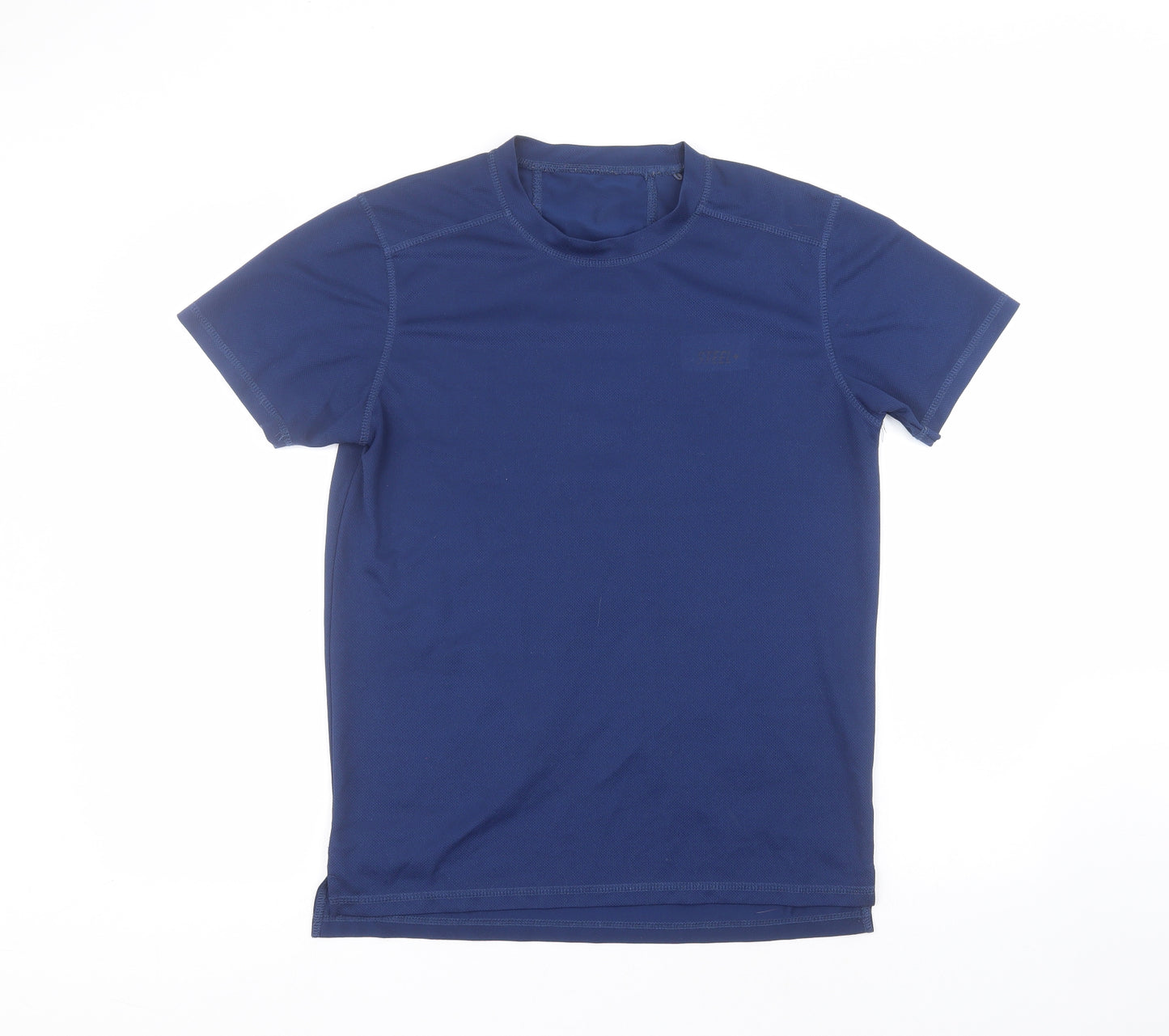 Steel & Jelly Mens Blue  Polyester  T-Shirt Size M Round Neck