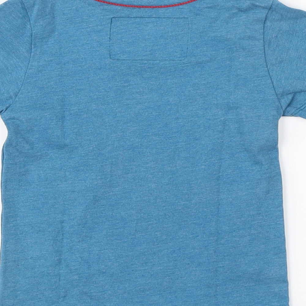 Kangaroo Boys Blue  Cotton Basic T-Shirt Size S Round Neck