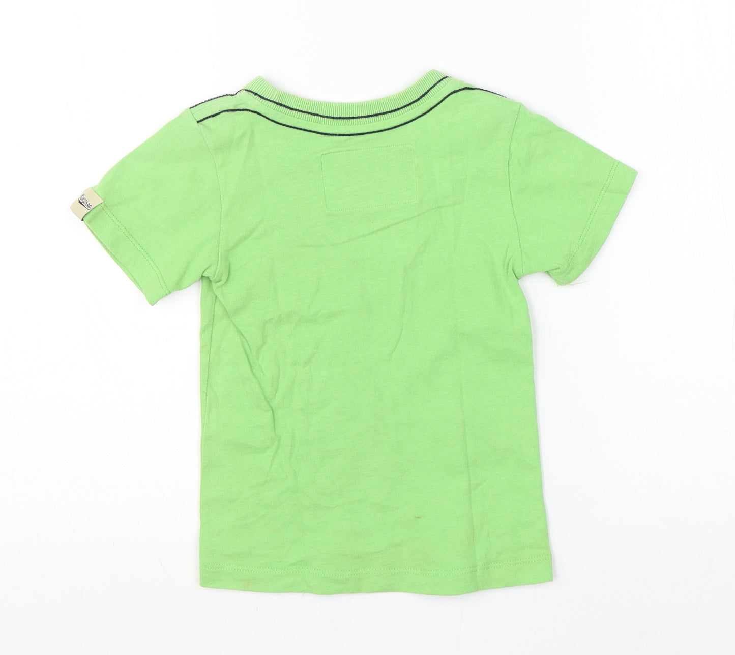 Kangaroo Boys Green  Cotton Basic T-Shirt Size S Round Neck