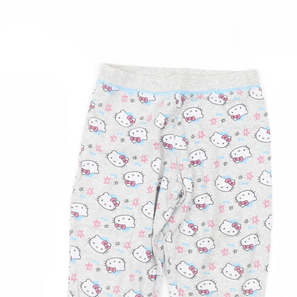 George Girls Grey  Cotton Sweatpants Trousers Size 9-10 Years  Regular  - Hello kitty