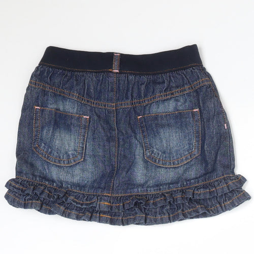 George Girls Blue  Cotton Straight & Pencil Skirt Size 4-5 Years  Regular