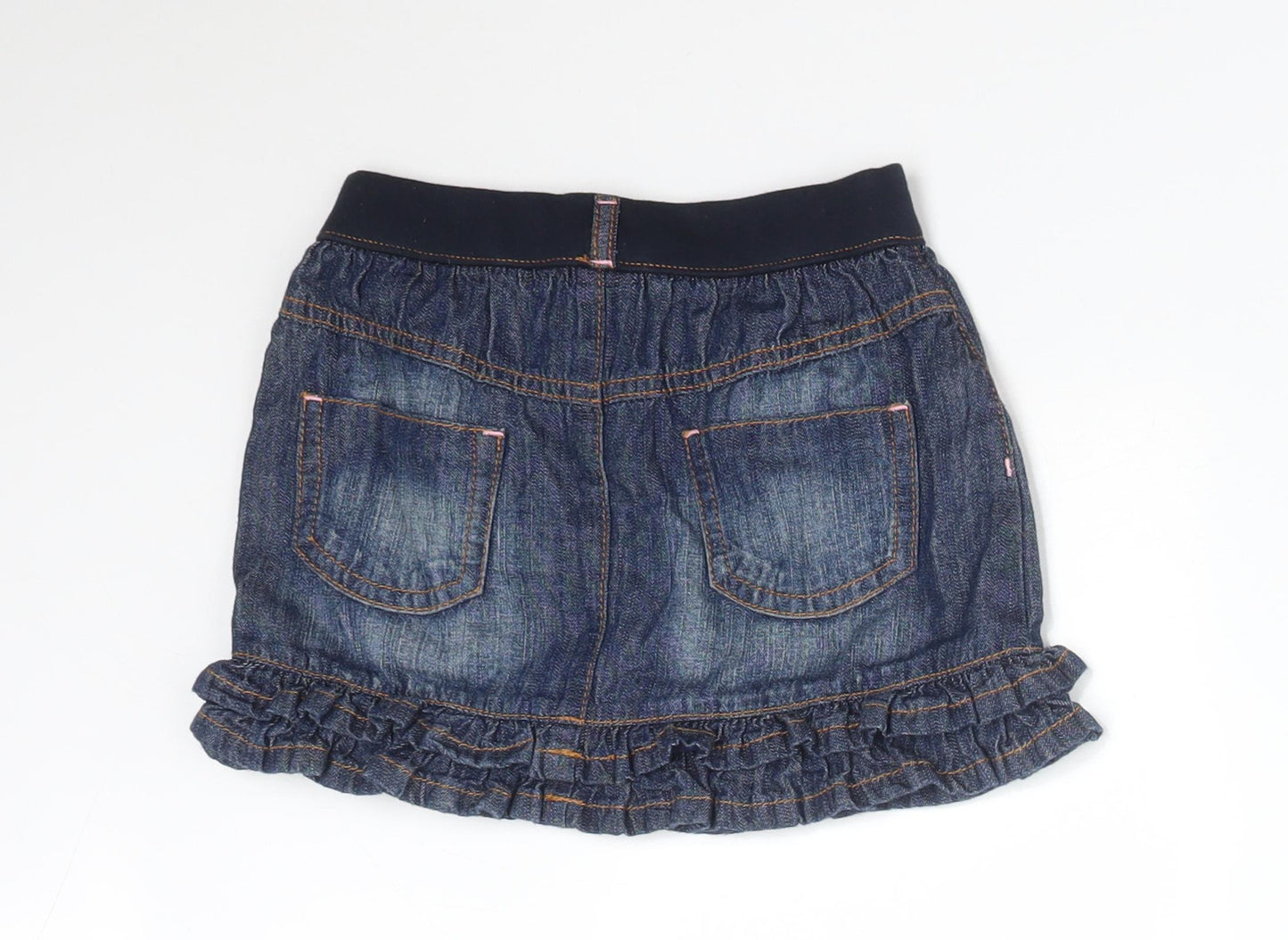 George Girls Blue  Cotton Straight & Pencil Skirt Size 4-5 Years  Regular