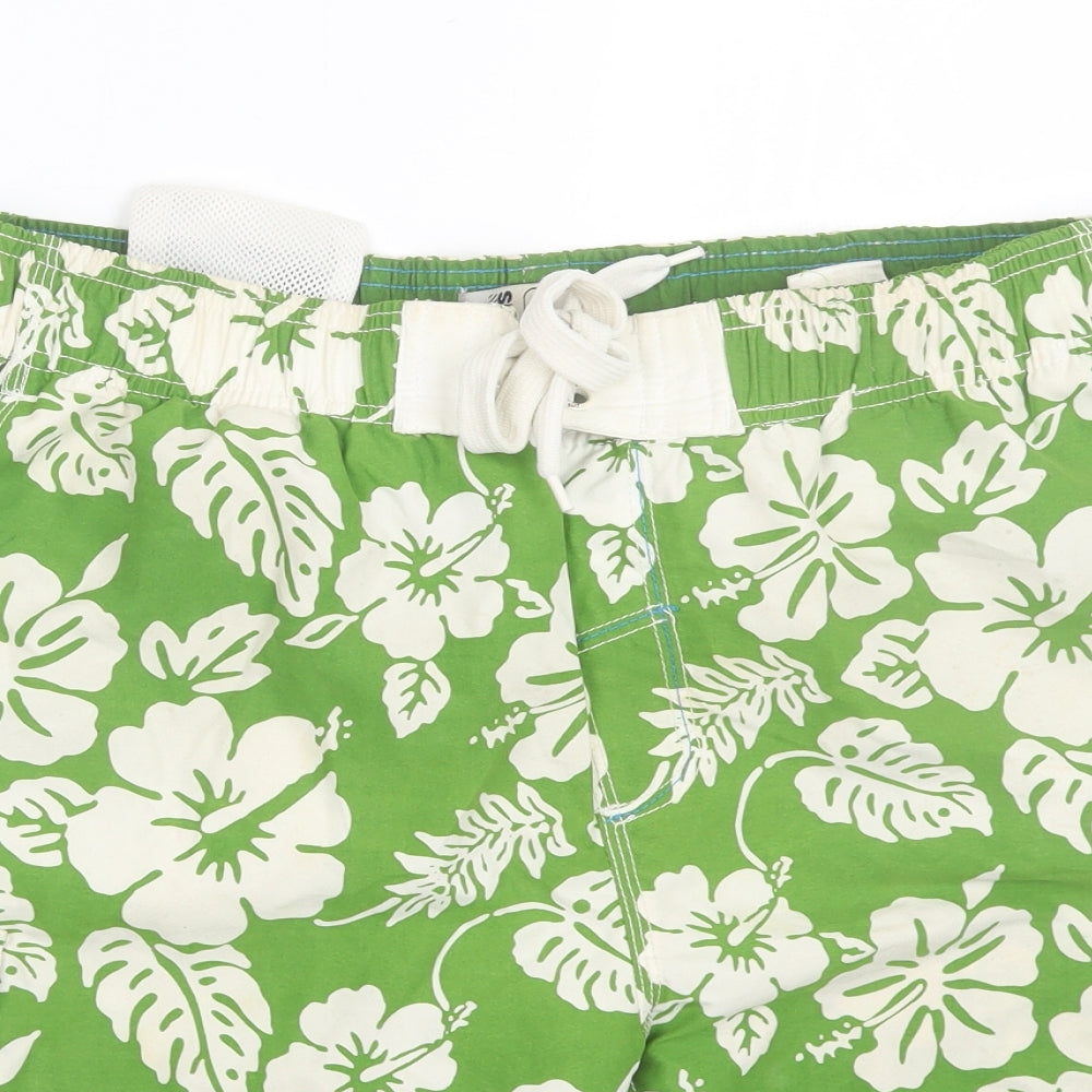 Defecto Surf Mens Green Floral Polyester Bermuda Shorts Size L L9 in Regular
