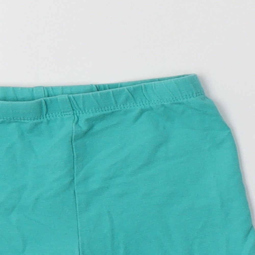 Matalan Girls Green  Cotton Sweat Shorts Size 2-3 Years  Regular