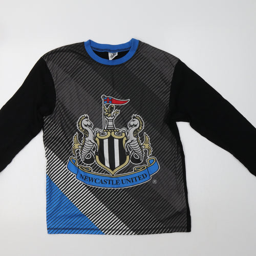 Newcastle United Boys Black  Cotton  Pyjama Top Size 13-14 Years