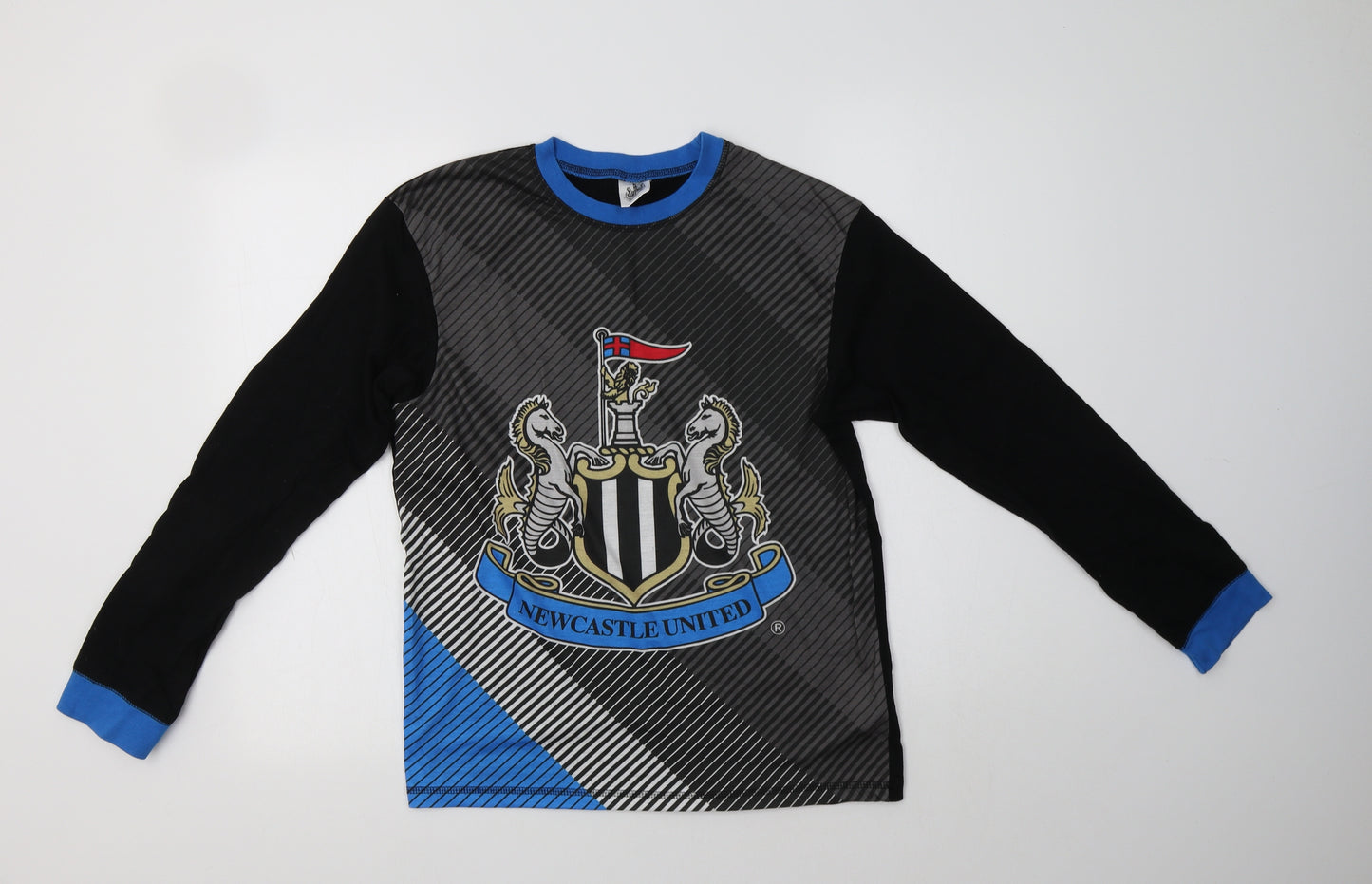 Newcastle United Boys Black  Cotton  Pyjama Top Size 13-14 Years