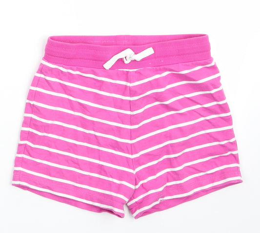 George Girls Pink Striped Cotton Skimmer Shorts Size 9-10 Years  Regular  - Pink & White stripes