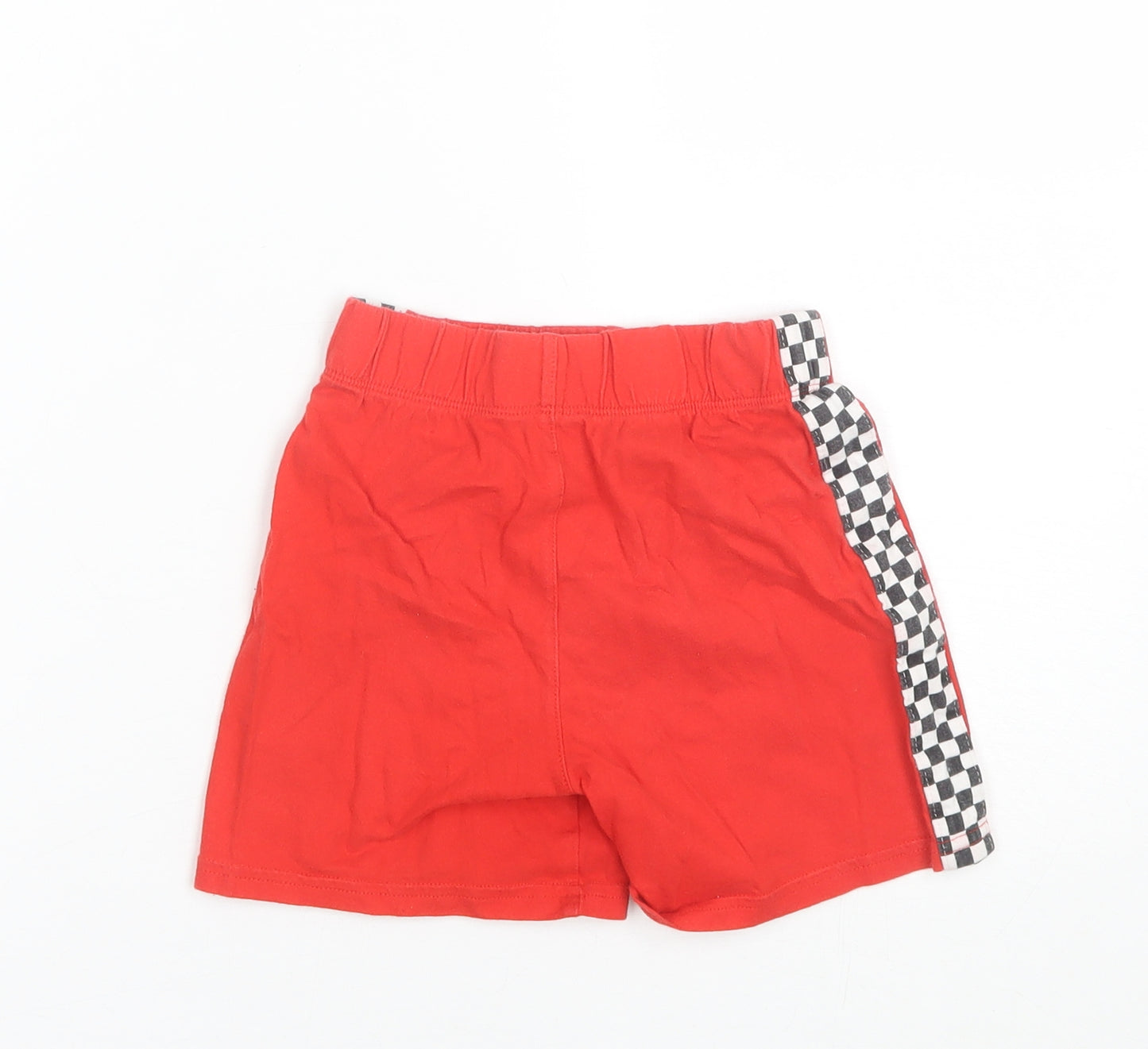 George Boys Red Solid Cotton  Sleep Shorts Size 5-6 Years   - Cars