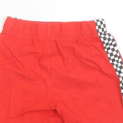 George Boys Red Solid Cotton  Sleep Shorts Size 5-6 Years   - Cars