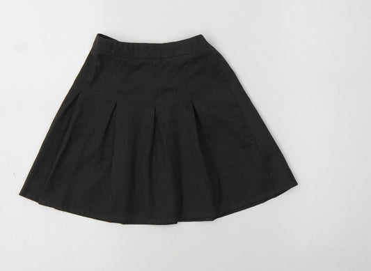 George Girls Grey  Polyester Pleated Skirt Size 4-5 Years  Regular  - School Wear
