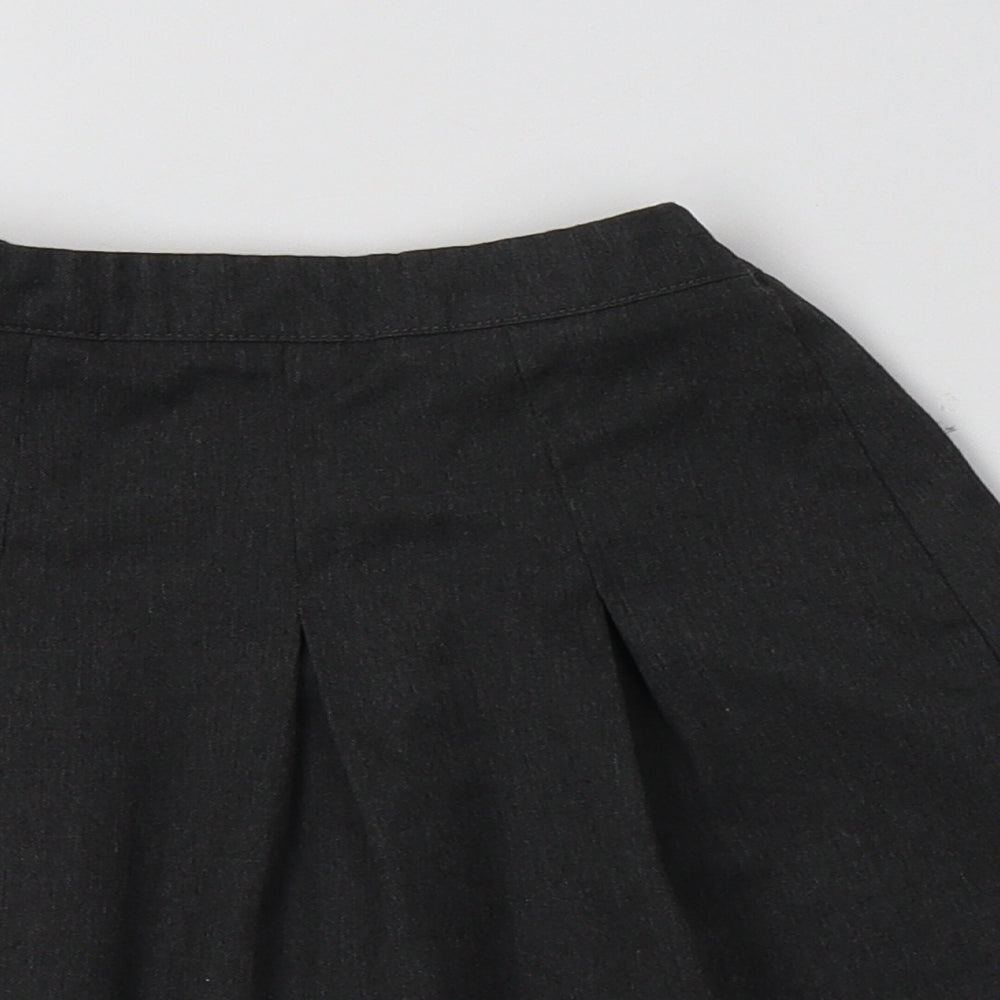 George Girls Grey  Polyester Pleated Skirt Size 4-5 Years  Regular  - School Wear