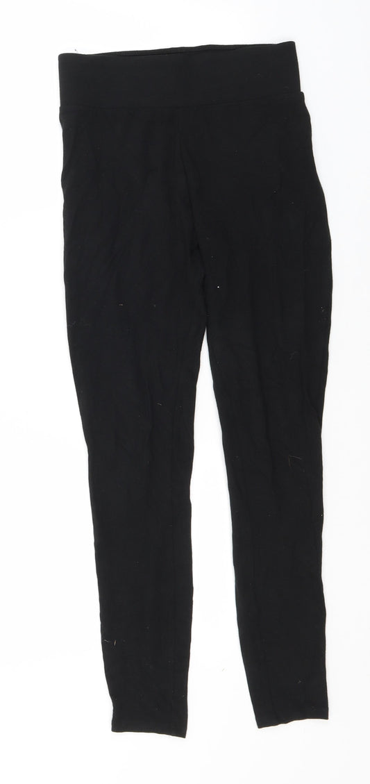 New Look Womens Black  Cotton Jogger Leggings Size 8 L26 in