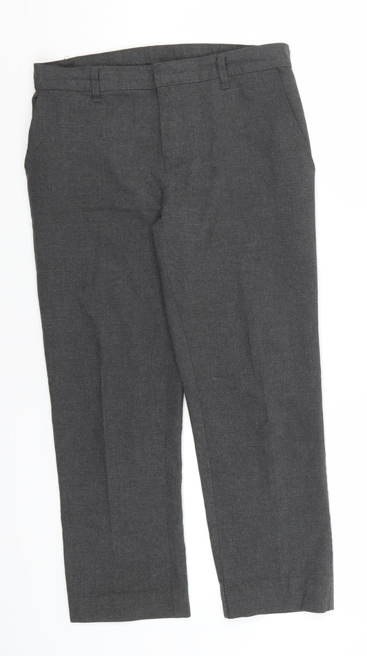 Marks and Spencer Boys Grey  Polyester Dress Pants Trousers Size 10-11 Years  Regular  - School