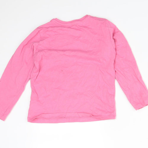 PEP&CO Girls Pink Solid Cotton  Pyjama Top Size 3-4 Years   - HEDGEHOG. JUST HIBERNATING
