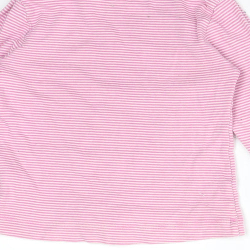 Matalan Girls Multicoloured Striped Cotton  Pyjama Top Size 3-4 Years   - YIPEE I AM THREE