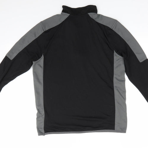 Finden Hales Mens Black Colourblock Polyester Pullover Casual Size S High Neck  - Black & Grey RGG