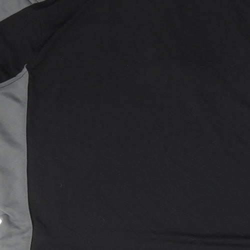 Finden Hales Mens Black Colourblock Polyester Pullover Casual Size S High Neck  - Black & Grey RGG
