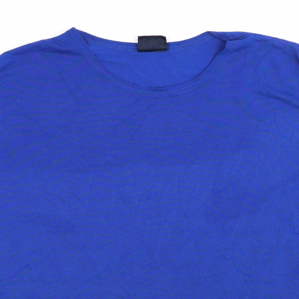 Your Sixth Sense Mens Blue  Polyester  T-Shirt Size M Round Neck  - Royal Blue