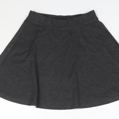 TU Girls Grey  Polyester A-Line Skirt Size 8 Years  Regular  - School