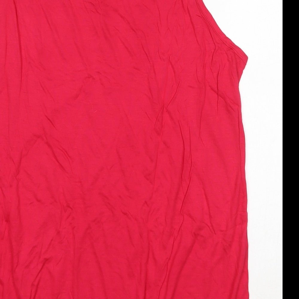 Tommy & Kate Womens Pink  Viscose Basic Blouse Size 20 Round Neck