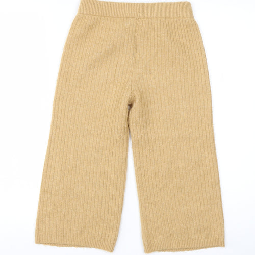 TU Girls Yellow  Acrylic  Trousers Size 9 Months  Regular