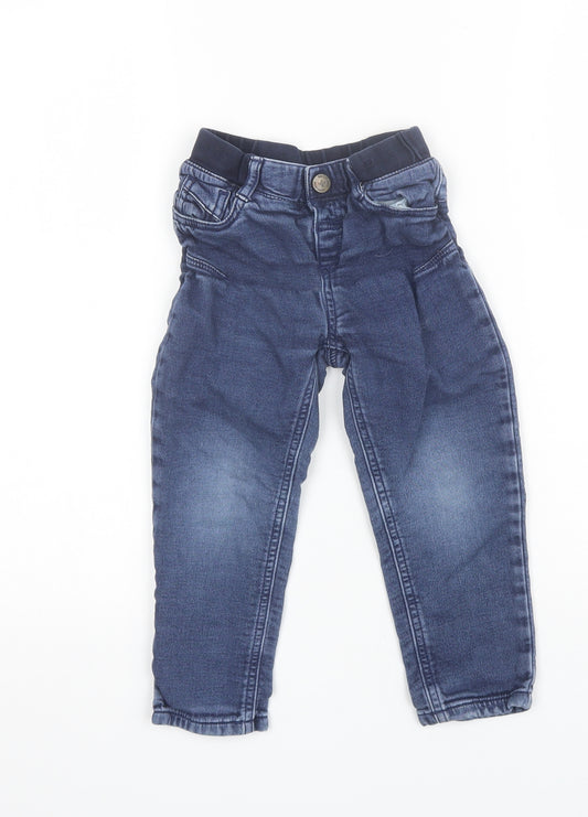 Nutmeg Boys Blue  Cotton Jegging Jeans Size 3-4 Years  Regular