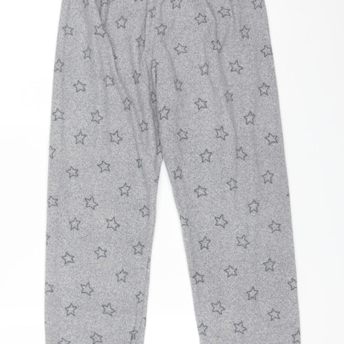 Primark Girls Grey Solid Polyester  Pyjama Pants Size 11-12 Years   - STARS