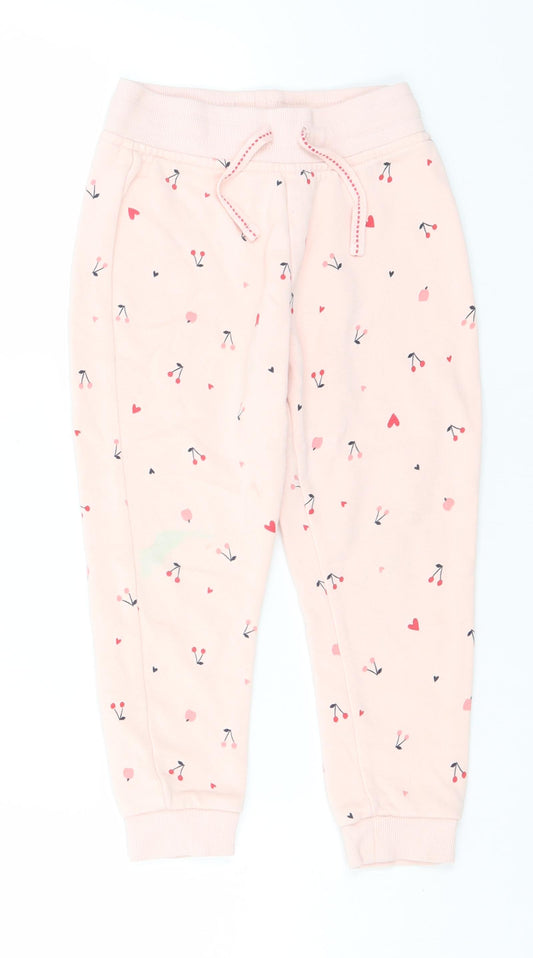George Girls Pink Geometric Cotton  Pyjama Pants Size 3-4 Years